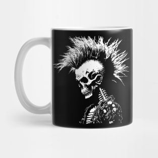 Mohican Punk Skull Mug
